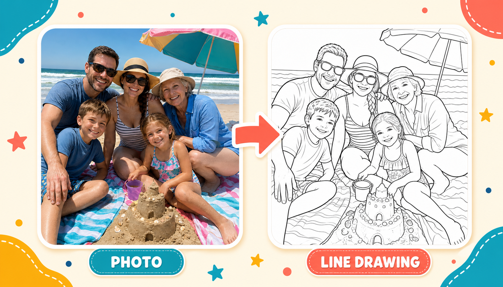 Example personalized coloring book page