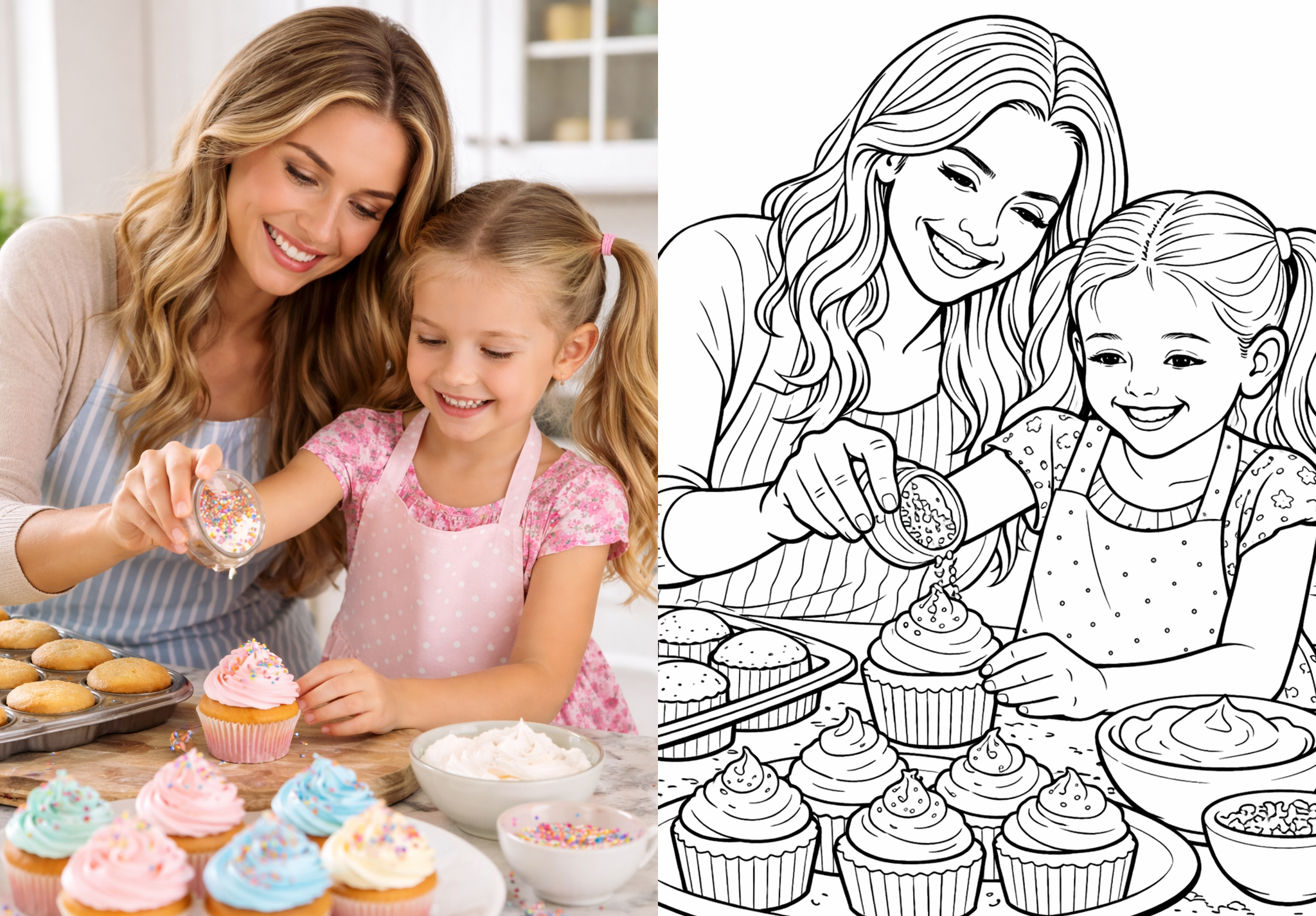 Third example personalized coloring book page from Make and Treasure