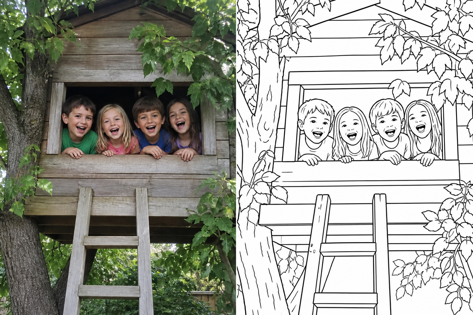 Fourth example personalized coloring book page from Make and Treasure