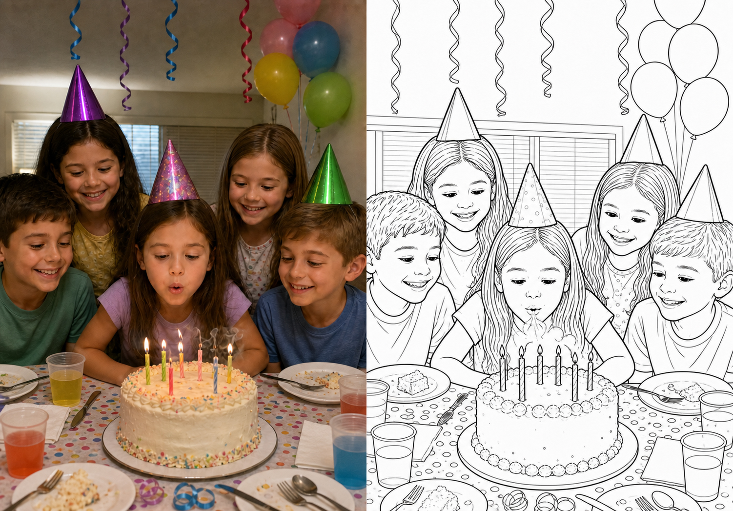 Second example personalized coloring book page from Make and Treasure