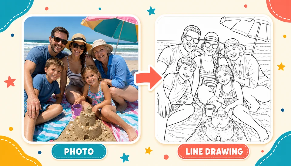 Example personalized coloring book page