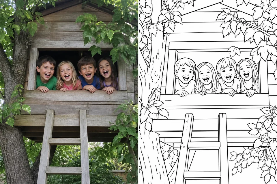 Second example personalized coloring book page from Make and Treasure