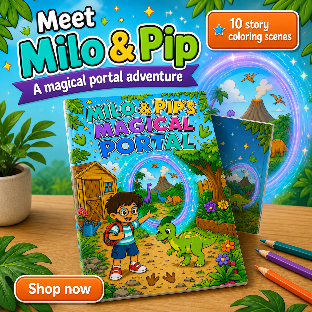 Milo and Pip's Magical Portal book